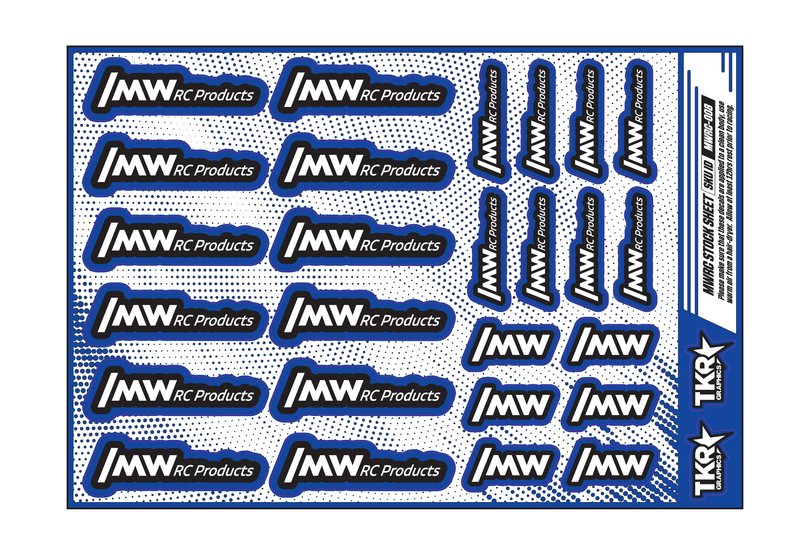 MWRC PRODUCTS A5 STOCK SHEET