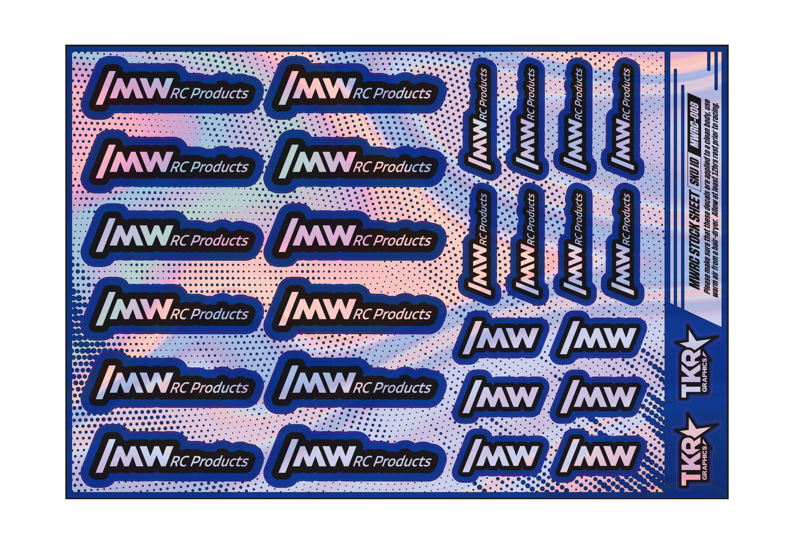 HOLOGRAPHIC MWRC PRODUCTS A5 STOCK SHEET