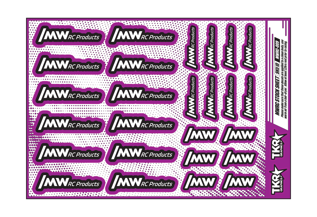 MWRC PRODUCTS A5 STOCK SHEET