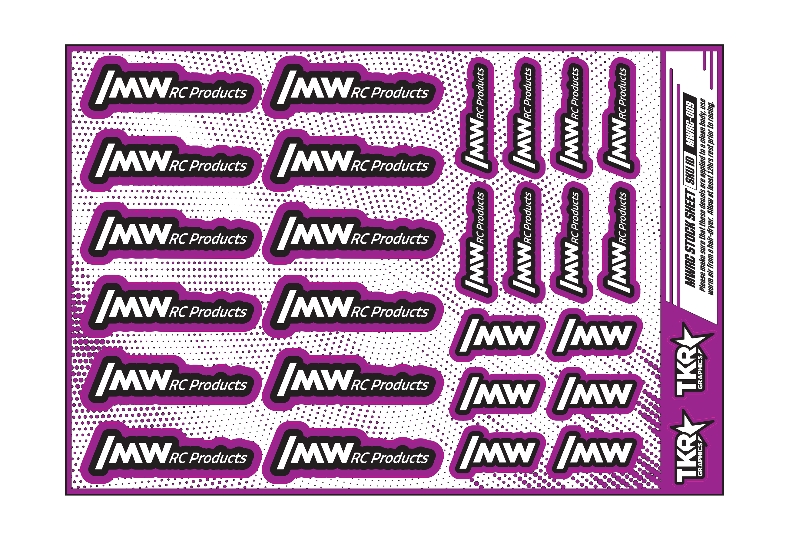 MWRC PRODUCTS A5 STOCK SHEET