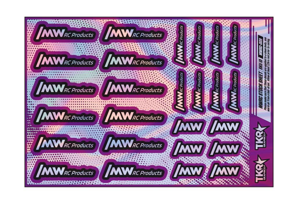 HOLOGRAPHIC MWRC PRODUCTS A5 STOCK SHEET
