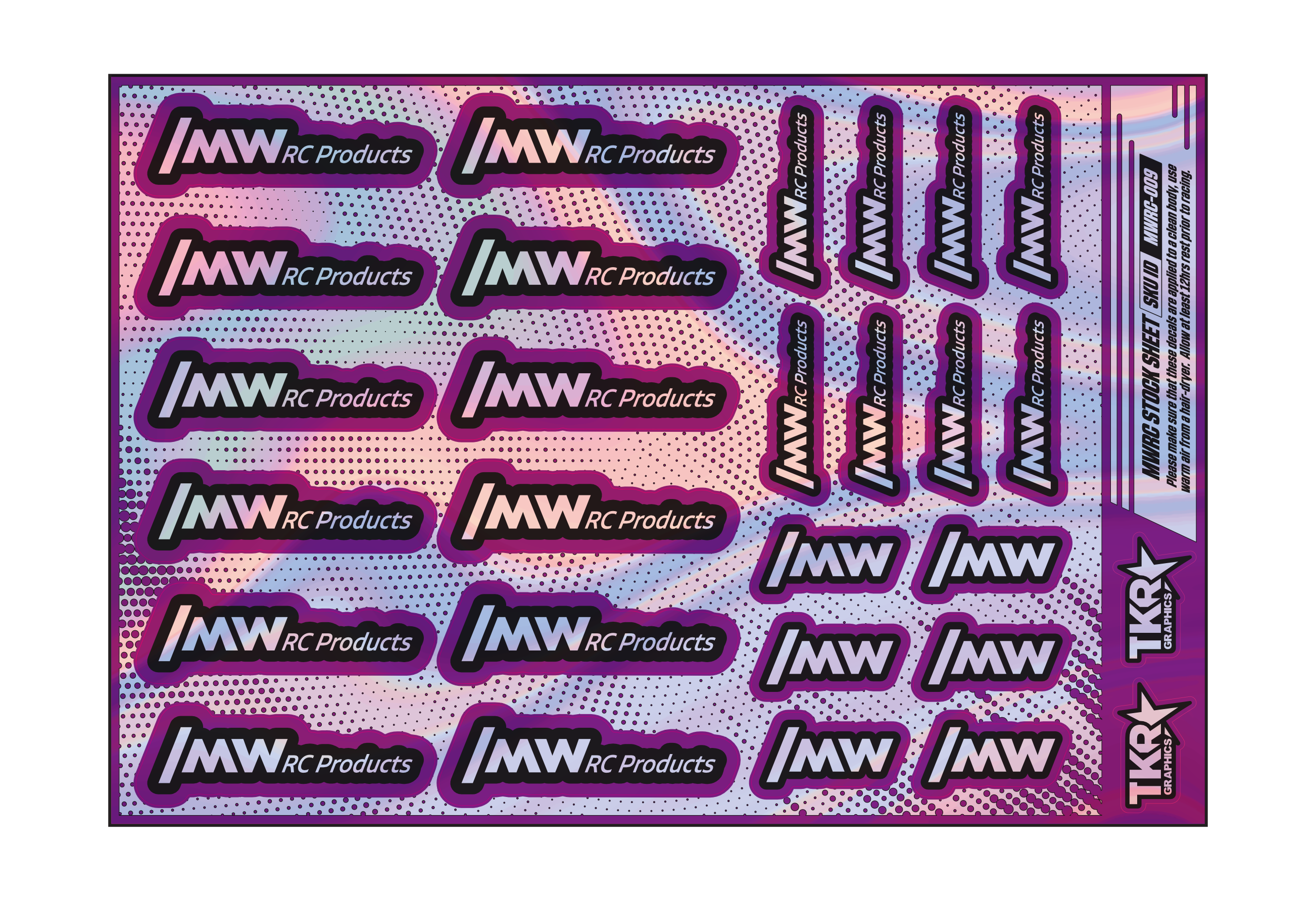 HOLOGRAPHIC MWRC PRODUCTS A5 STOCK SHEET