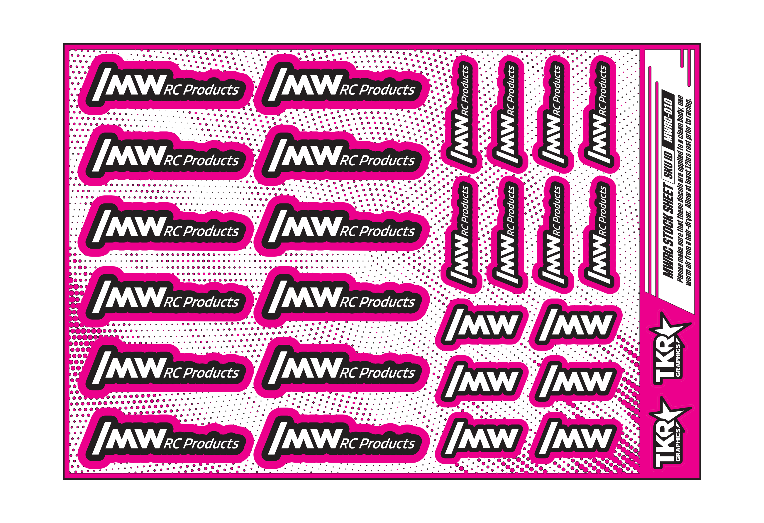 MWRC PRODUCTS A5 STOCK SHEET
