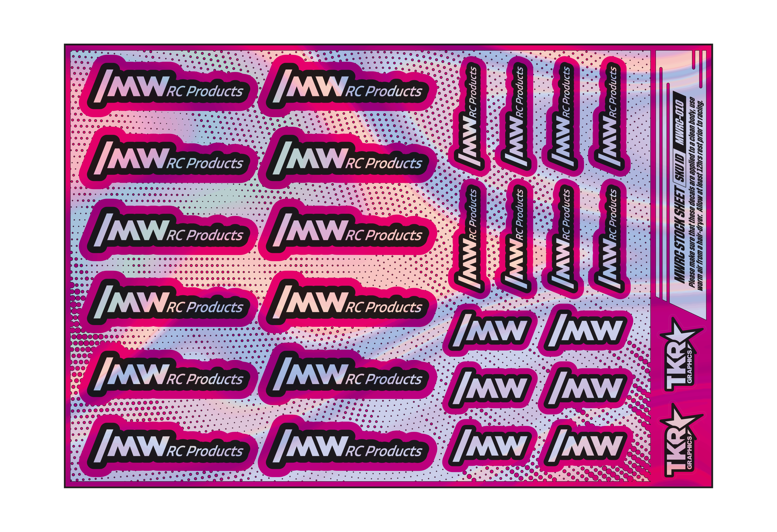 HOLOGRAPHIC MWRC PRODUCTS A5 STOCK SHEET