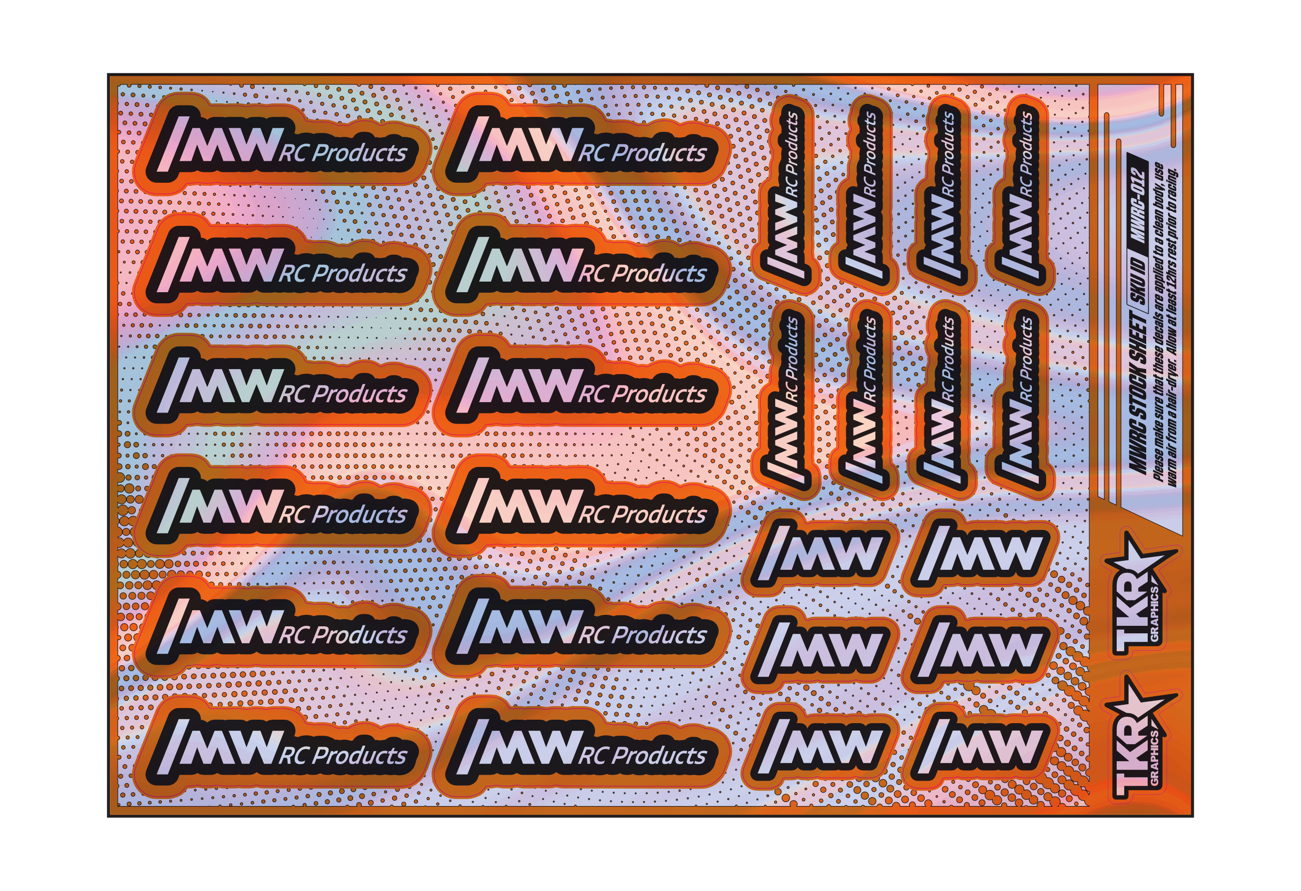 HOLOGRAPHIC MWRC PRODUCTS A5 STOCK SHEET