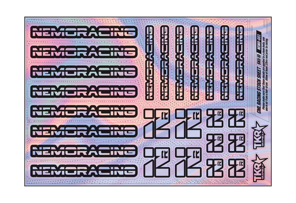 HOLOGRAPHIC NEMO RACING A5 STOCK SHEET