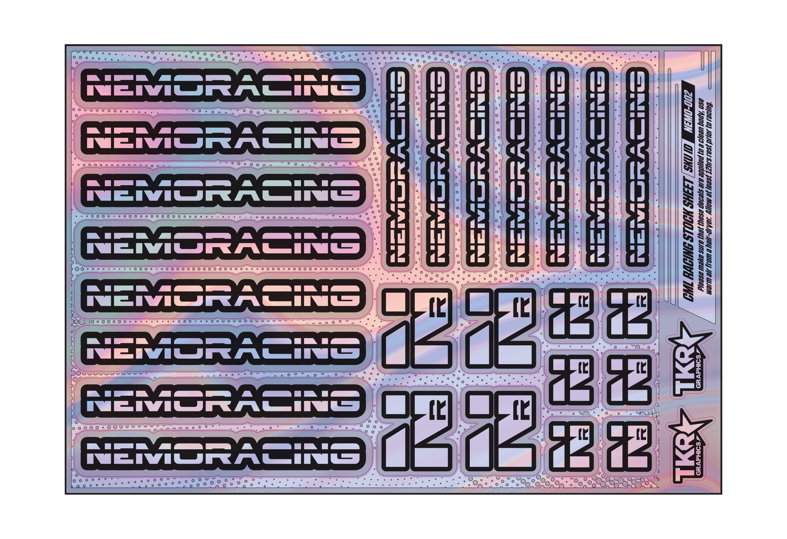HOLOGRAPHIC NEMO RACING A5 STOCK SHEET