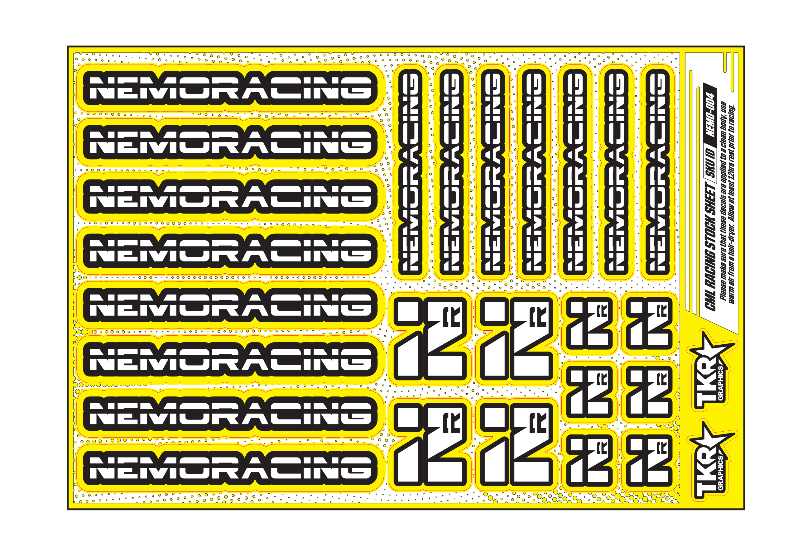 NEMO RACING A5 STOCK SHEET