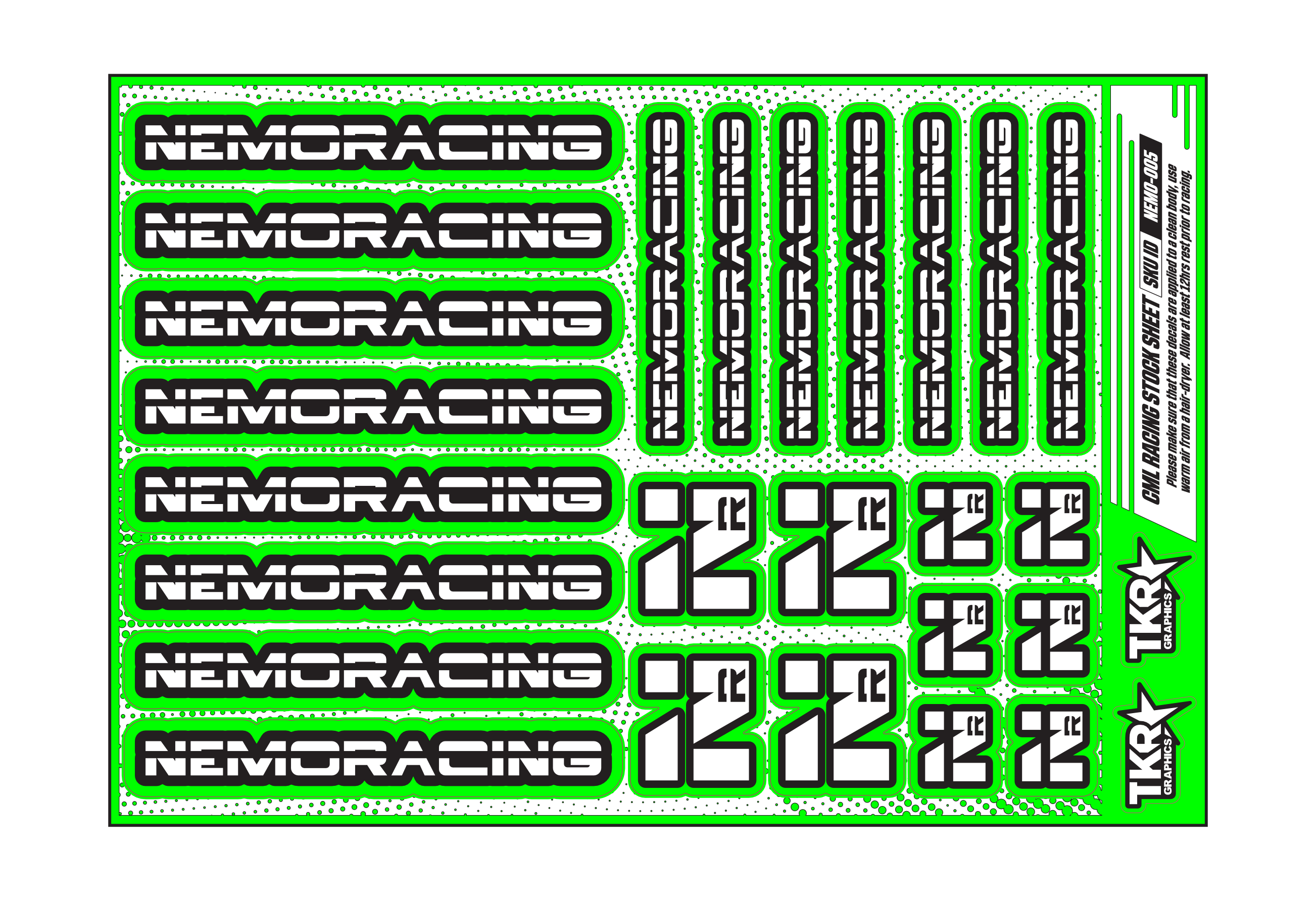 NEMO RACING A5 STOCK SHEET