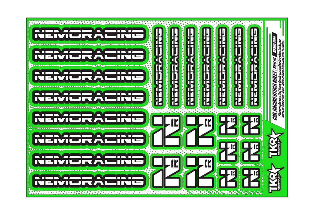 NEMO RACING A5 STOCK SHEET