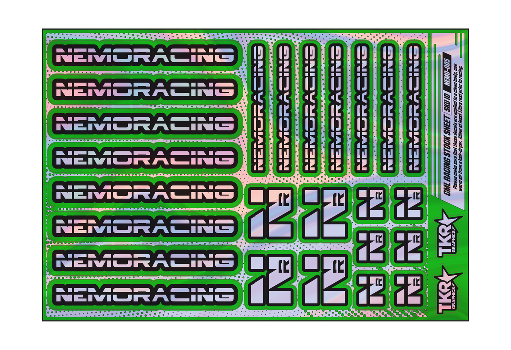HOLOGRAPHIC NEMO RACING A5 STOCK SHEET