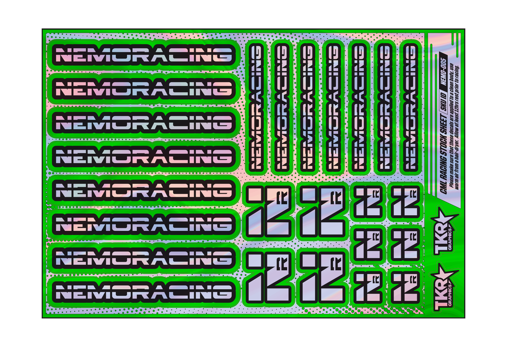 HOLOGRAPHIC NEMO RACING A5 STOCK SHEET