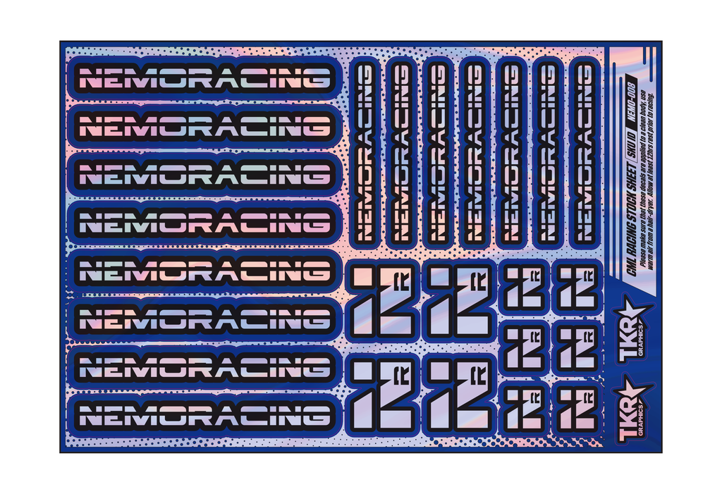HOLOGRAPHIC NEMO RACING A5 STOCK SHEET