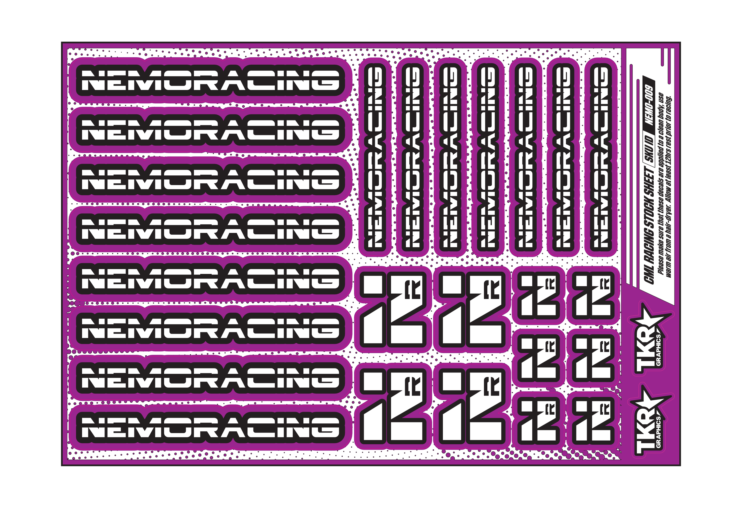 NEMO RACING A5 STOCK SHEET