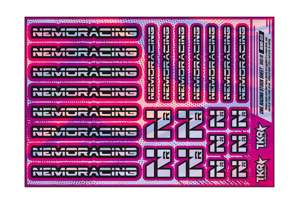 HOLOGRAPHIC NEMO RACING A5 STOCK SHEET
