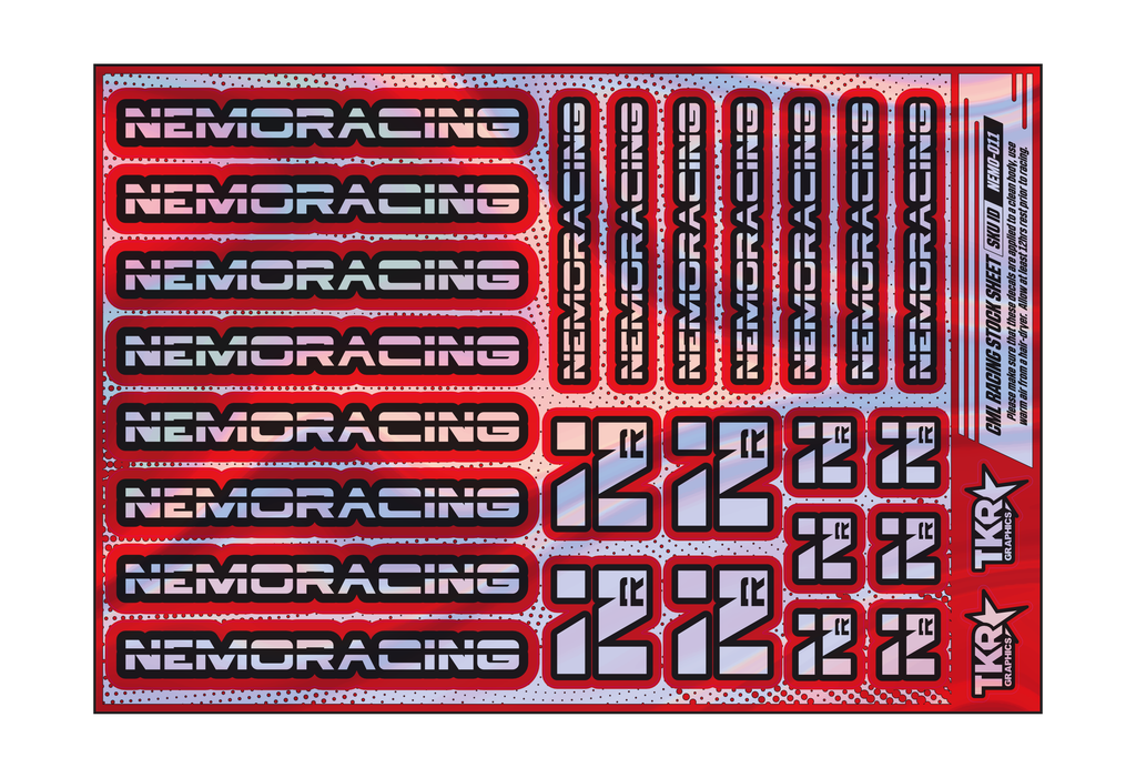 HOLOGRAPHIC NEMO RACING A5 STOCK SHEET