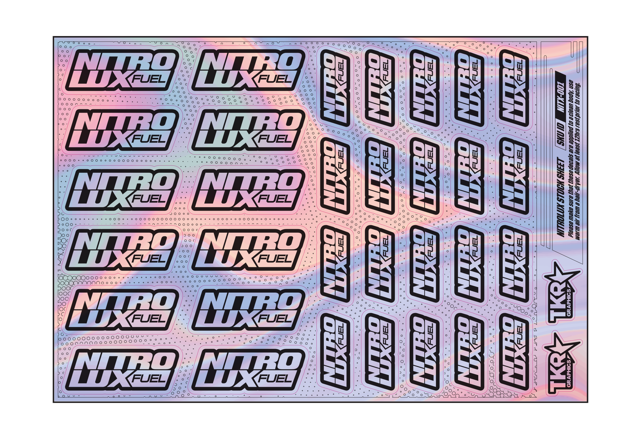 HOLOGRAPHIC NITROLUX A5 STOCK SHEET