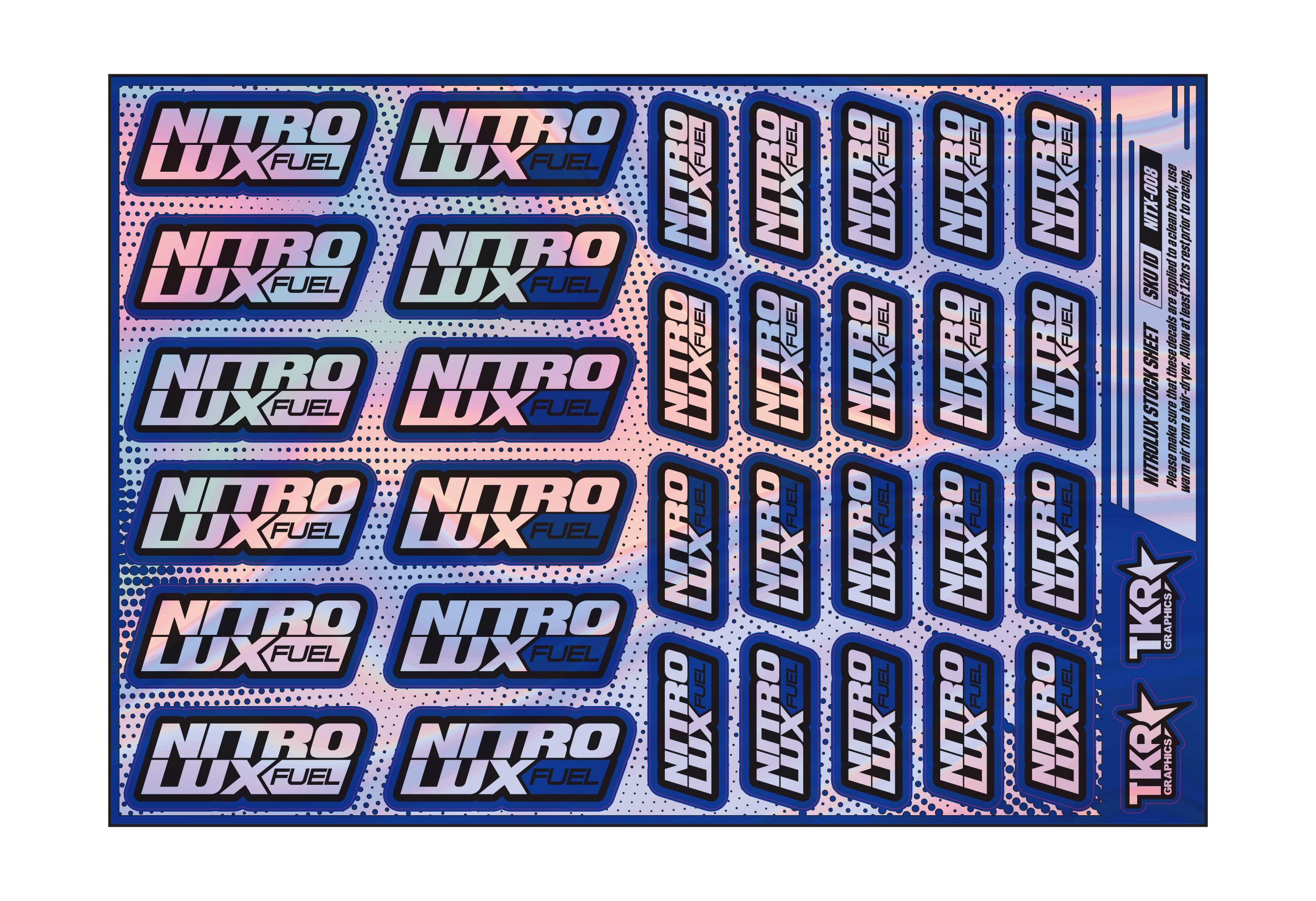HOLOGRAPHIC NITROLUX A5 STOCK SHEET