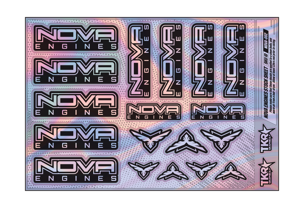 HOLOGRAPHIC NOVA ENGINES A5 STOCK SHEET