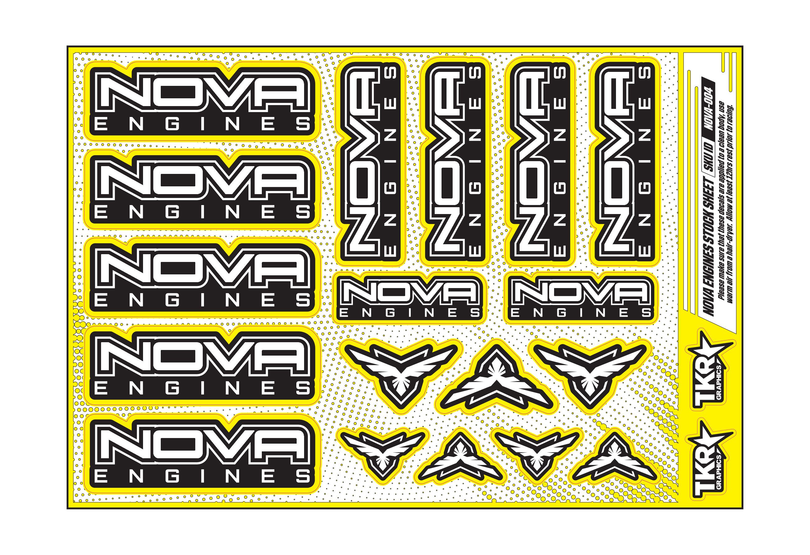 NOVA ENGINES A5 STOCK SHEET