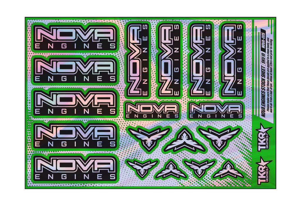 HOLOGRAPHIC NOVA ENGINES A5 STOCK SHEET