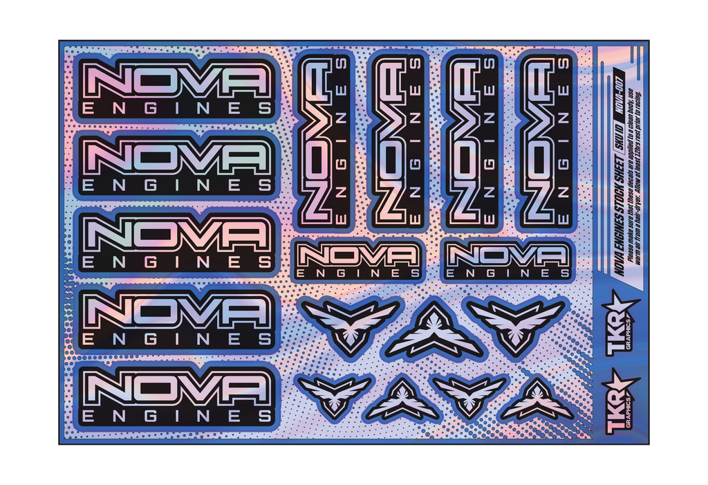 HOLOGRAPHIC NOVA ENGINES A5 STOCK SHEET
