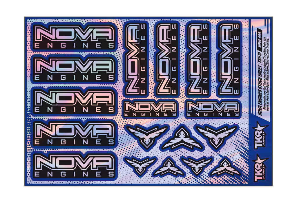 HOLOGRAPHIC NOVA ENGINES A5 STOCK SHEET