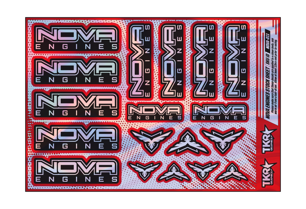 HOLOGRAPHIC NOVA ENGINES A5 STOCK SHEET