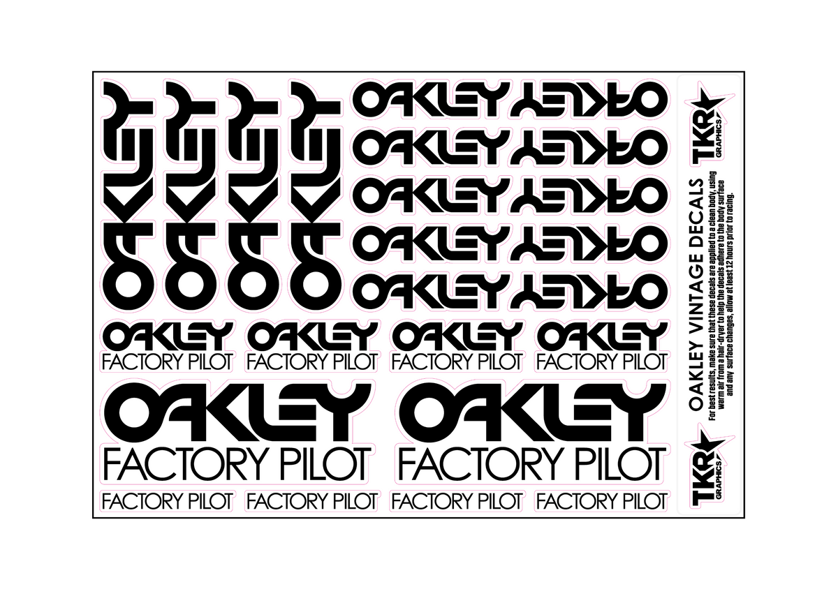 OAKLEY VINTAGE A5 SHEET ON CLEAR VINYL