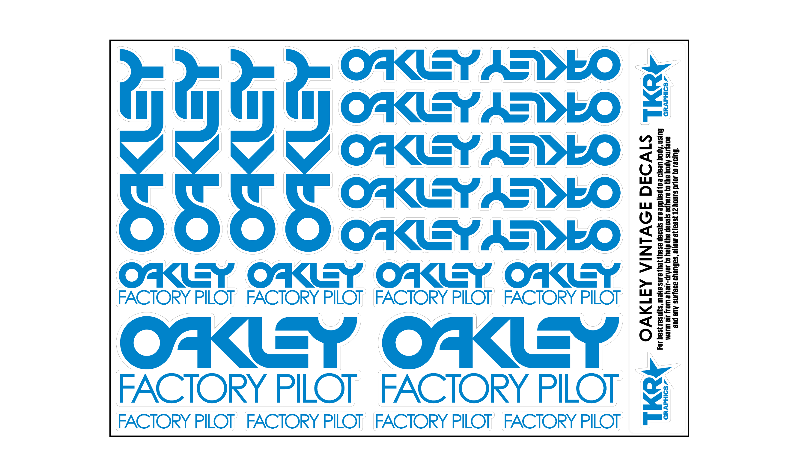 OAKLEY VINTAGE A5 SHEET ON CLEAR VINYL