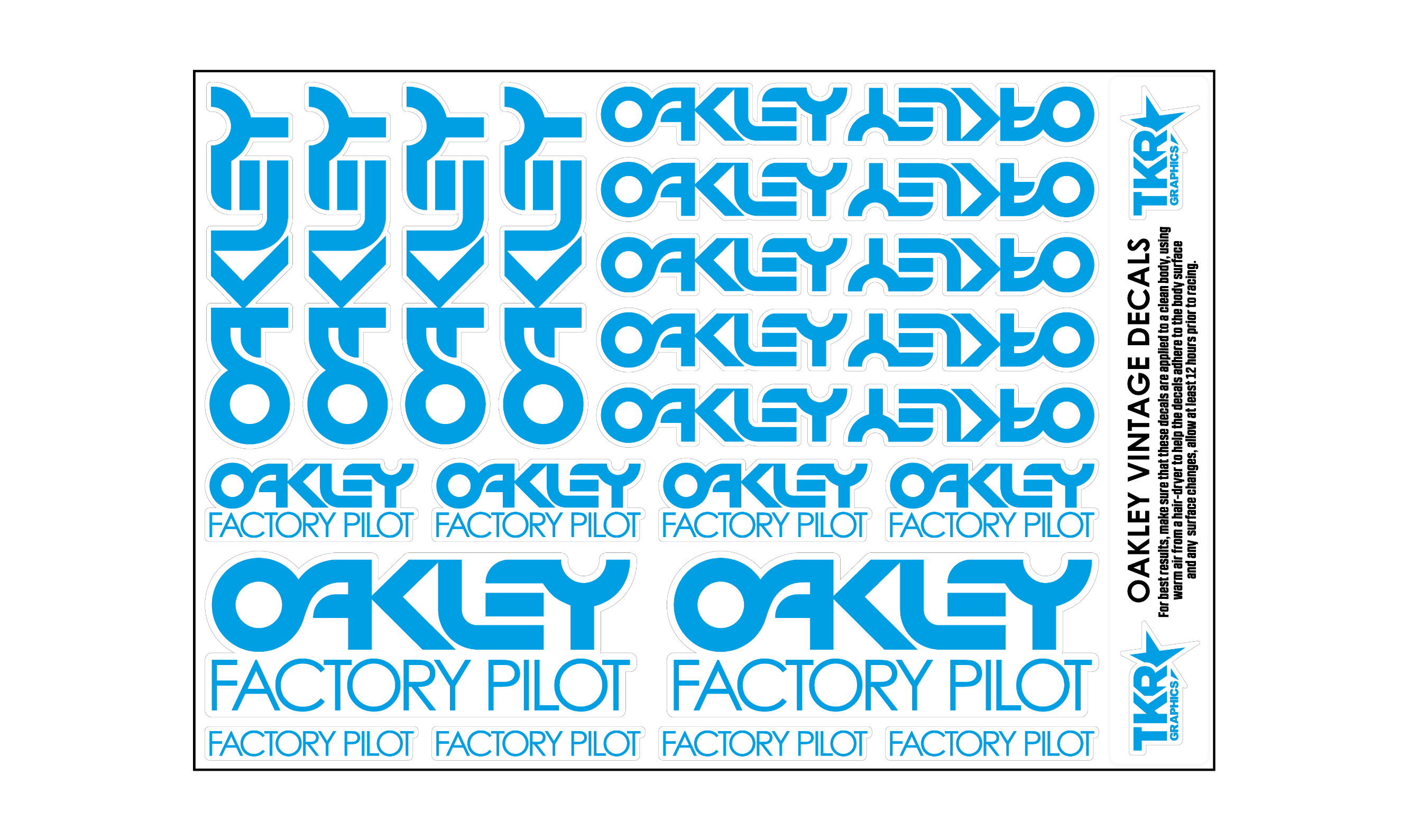 OAKLEY VINTAGE A5 SHEET ON CLEAR VINYL