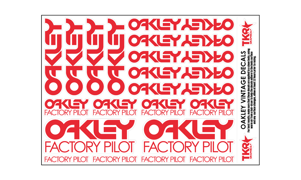 OAKLEY VINTAGE A5 SHEET ON CLEAR VINYL
