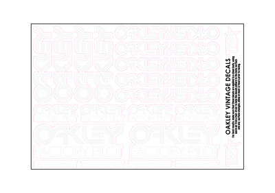 STOCK OAKLEY VINTAGE A5 SHEET ON CLEAR VINYL