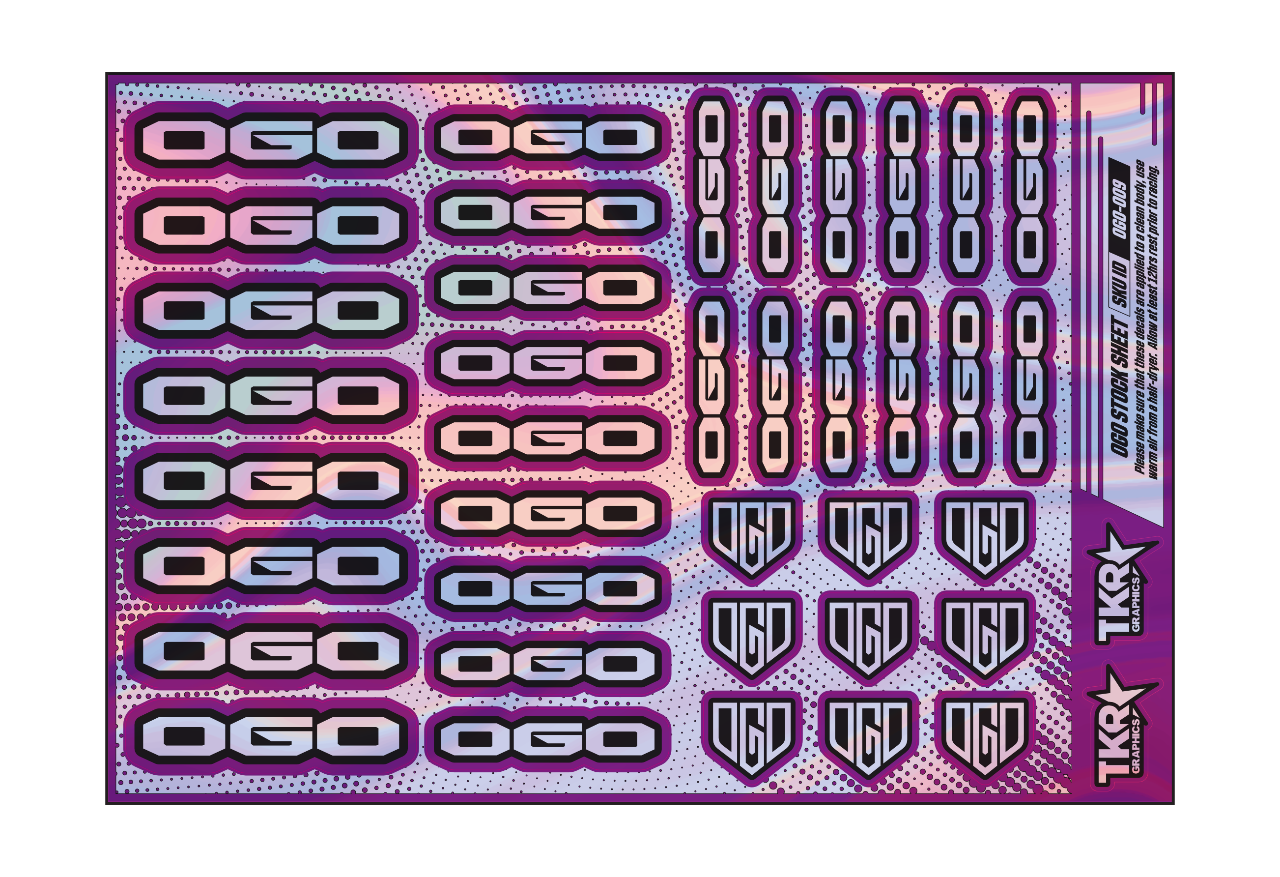HOLOGRAPHIC OGO A5 STOCK SHEET