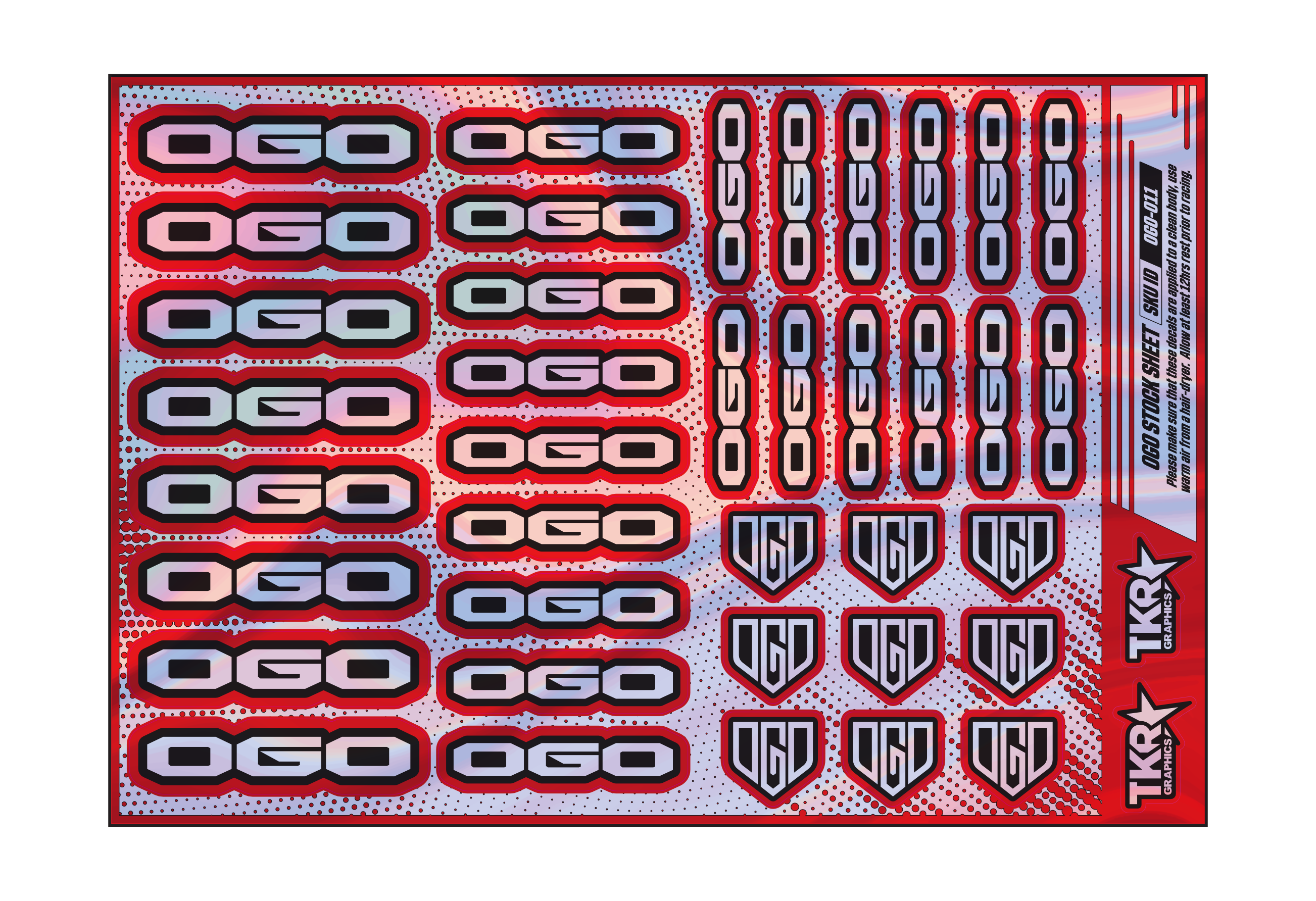 HOLOGRAPHIC OGO A5 STOCK SHEET