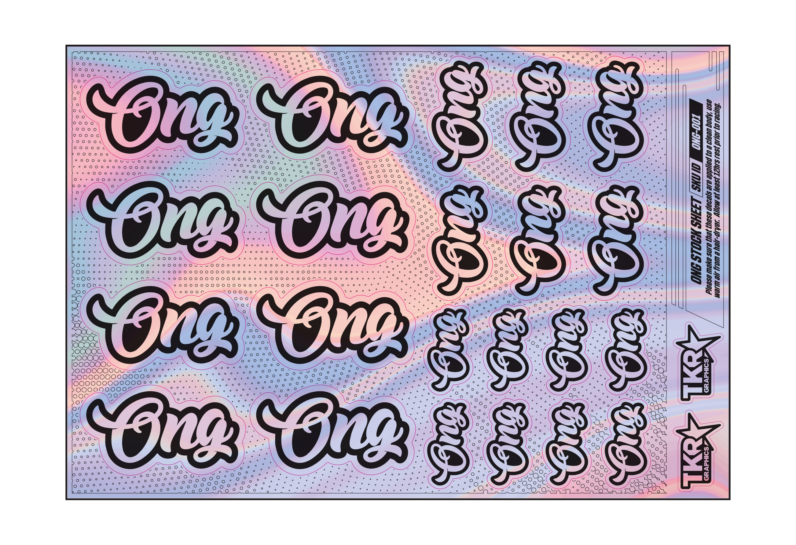 HOLOGRAPHIC ONG A5 STOCK SHEET