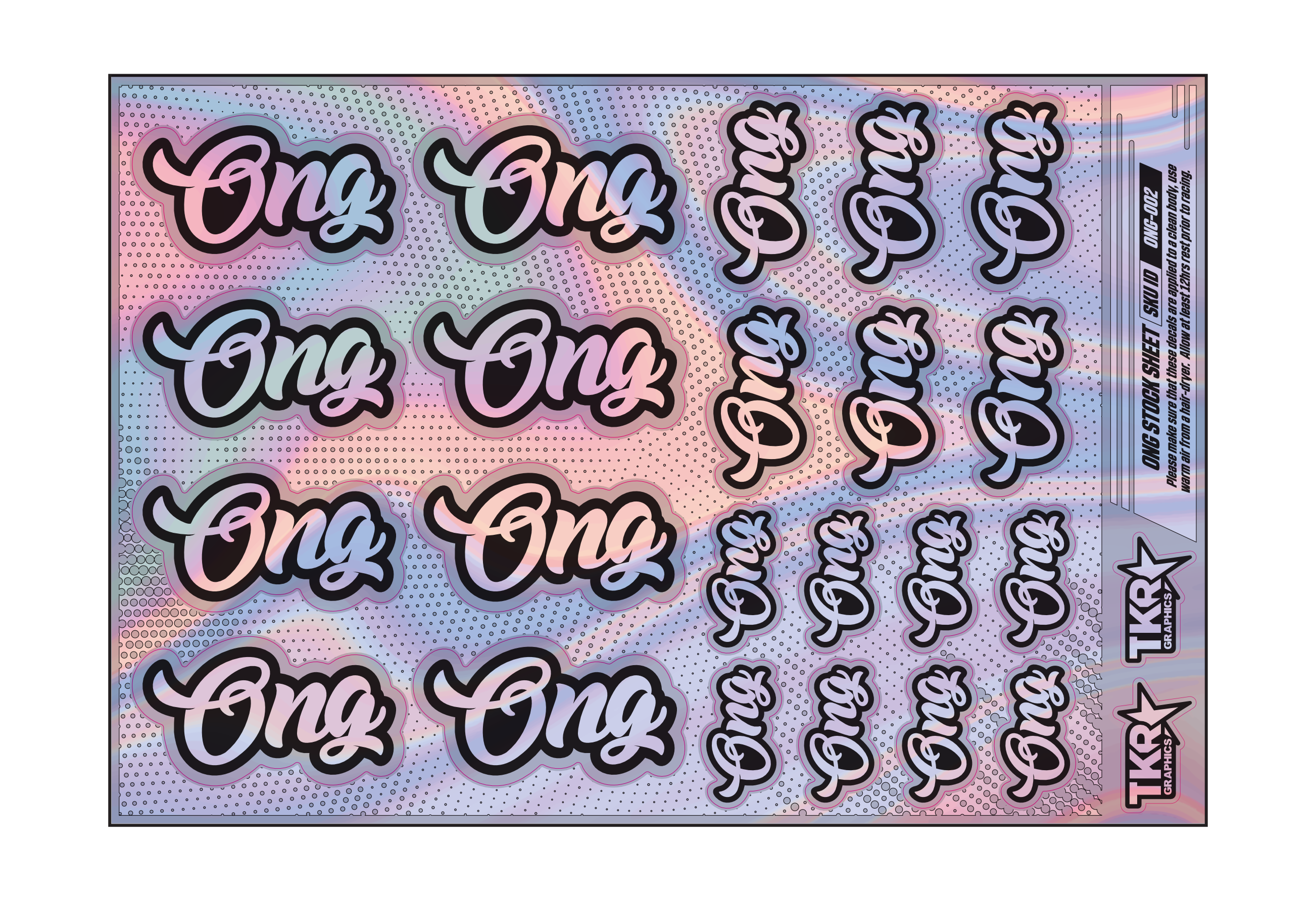 HOLOGRAPHIC ONG A5 STOCK SHEET