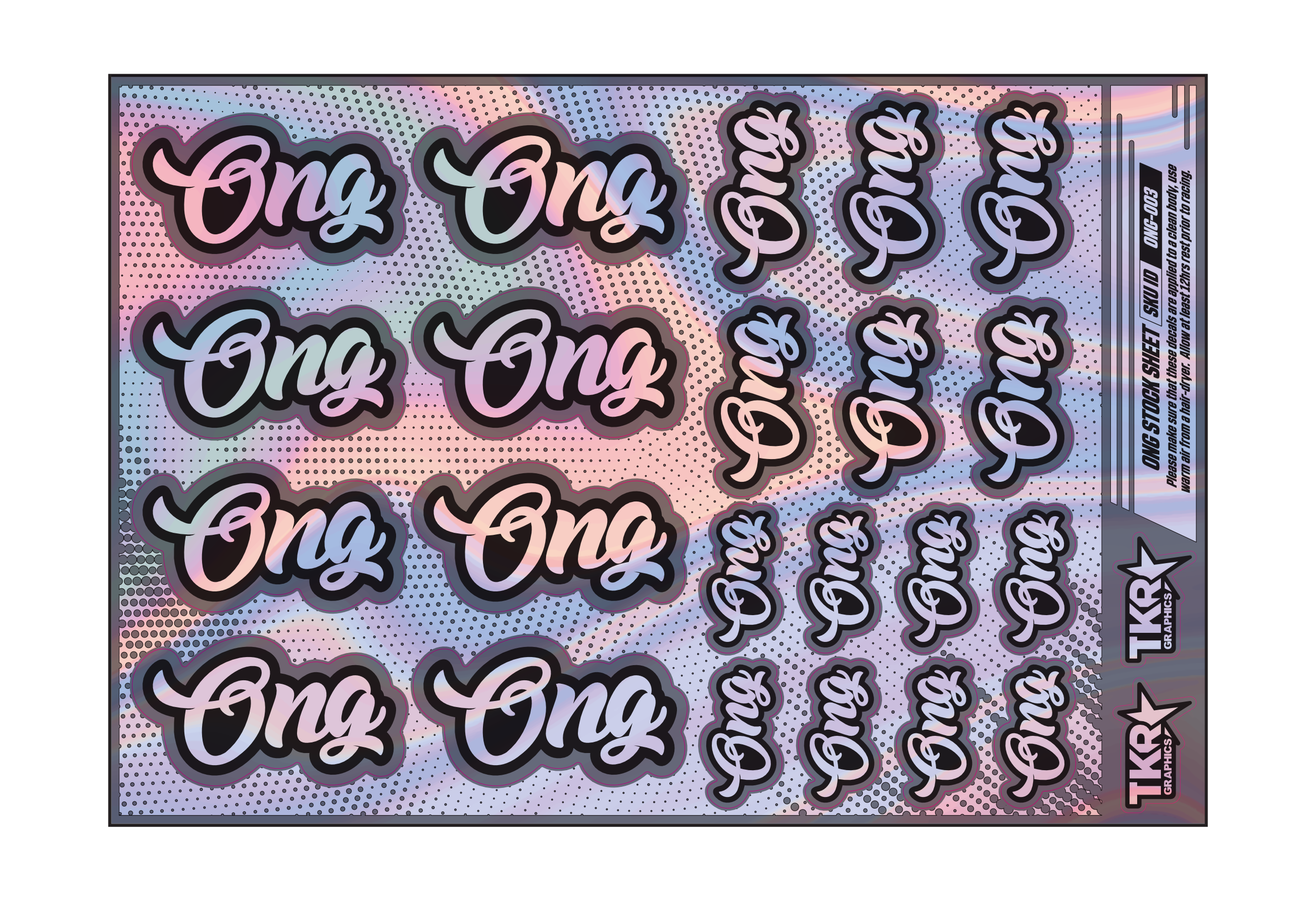 HOLOGRAPHIC ONG A5 STOCK SHEET