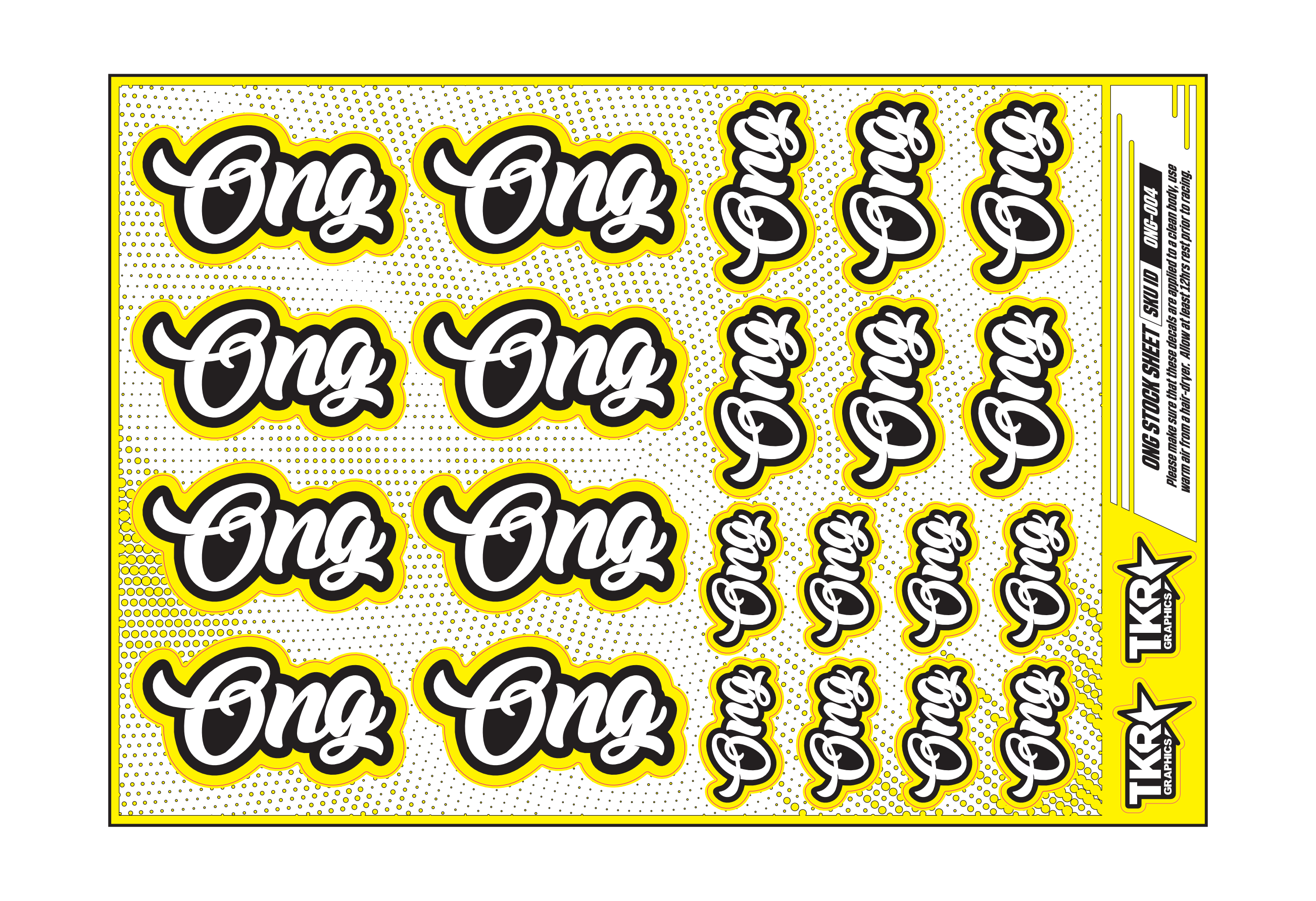 ONG A5 STOCK SHEET