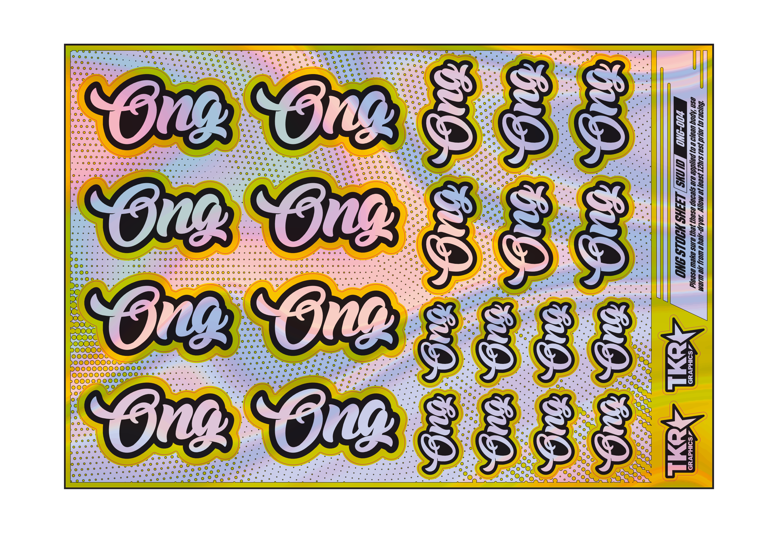HOLOGRAPHIC ONG A5 STOCK SHEET