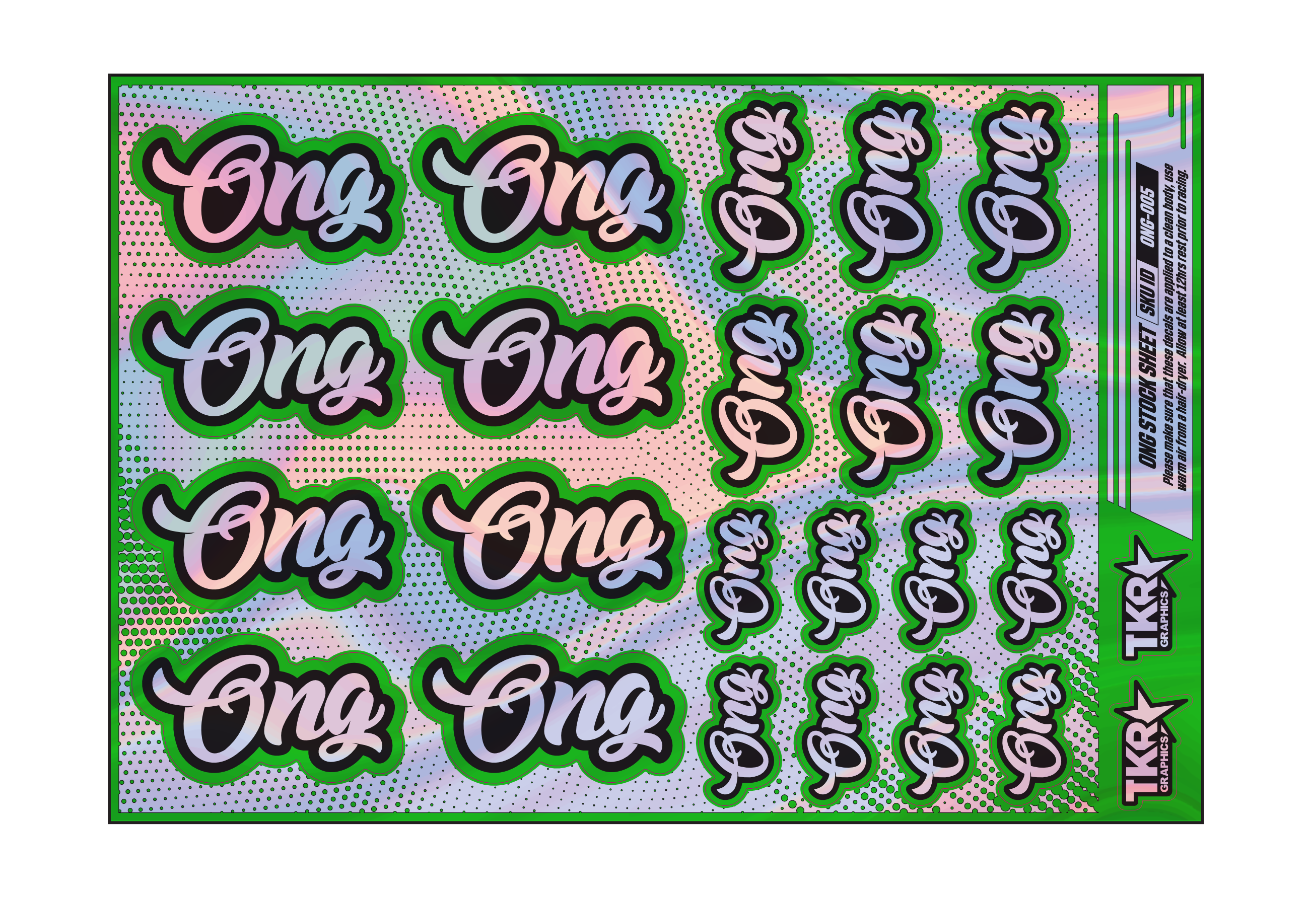 HOLOGRAPHIC ONG A5 STOCK SHEET