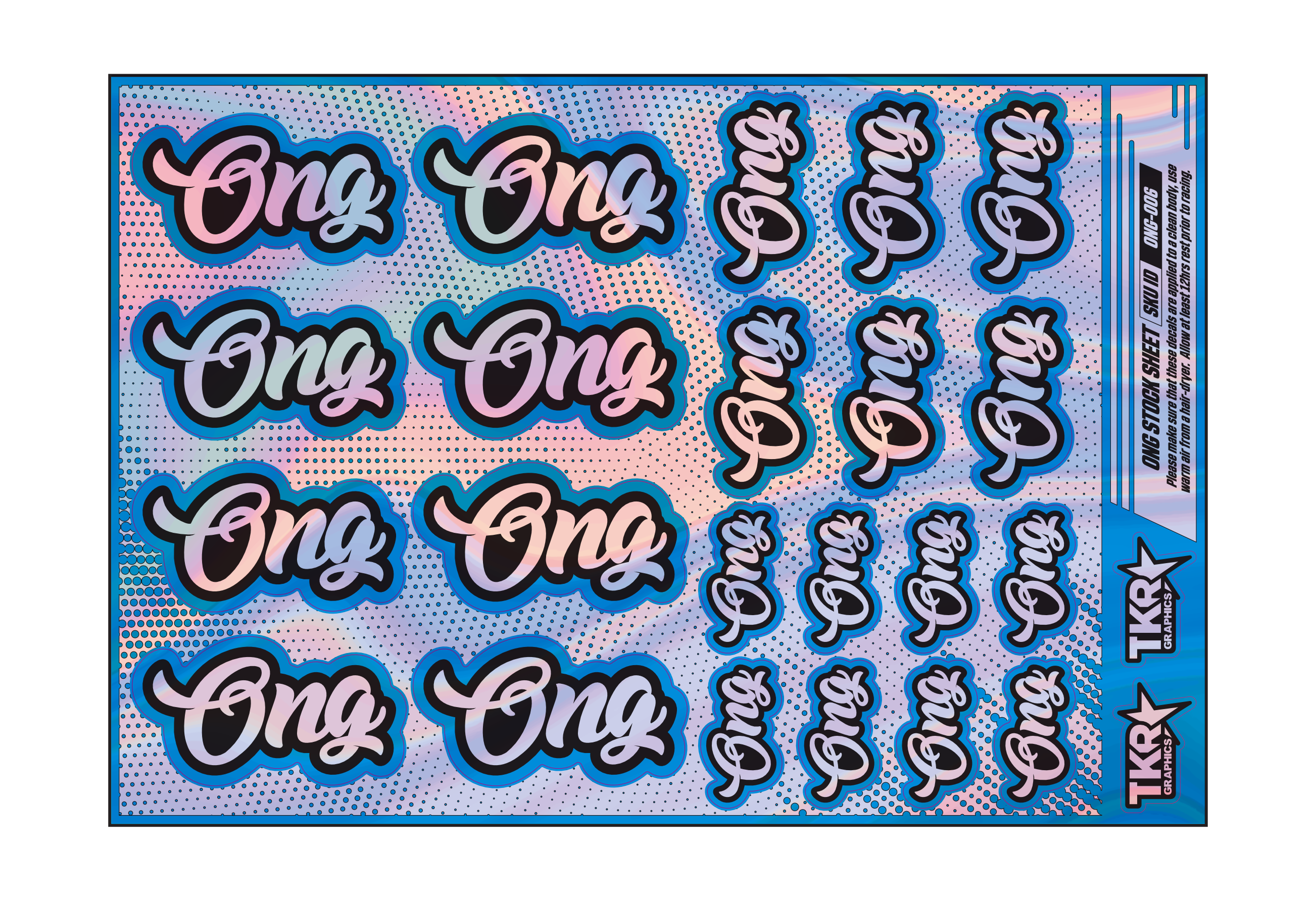 HOLOGRAPHIC ONG A5 STOCK SHEET