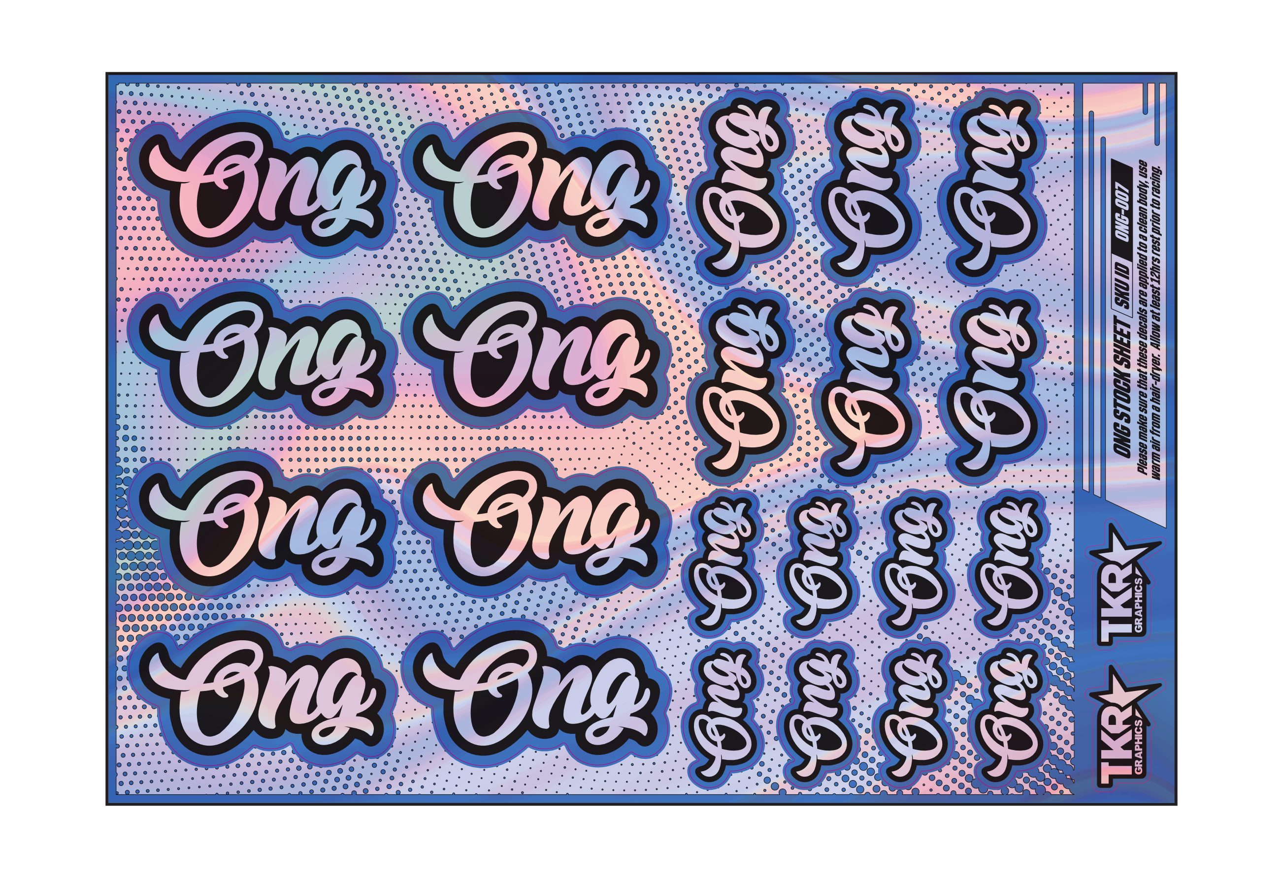 HOLOGRAPHIC ONG A5 STOCK SHEET