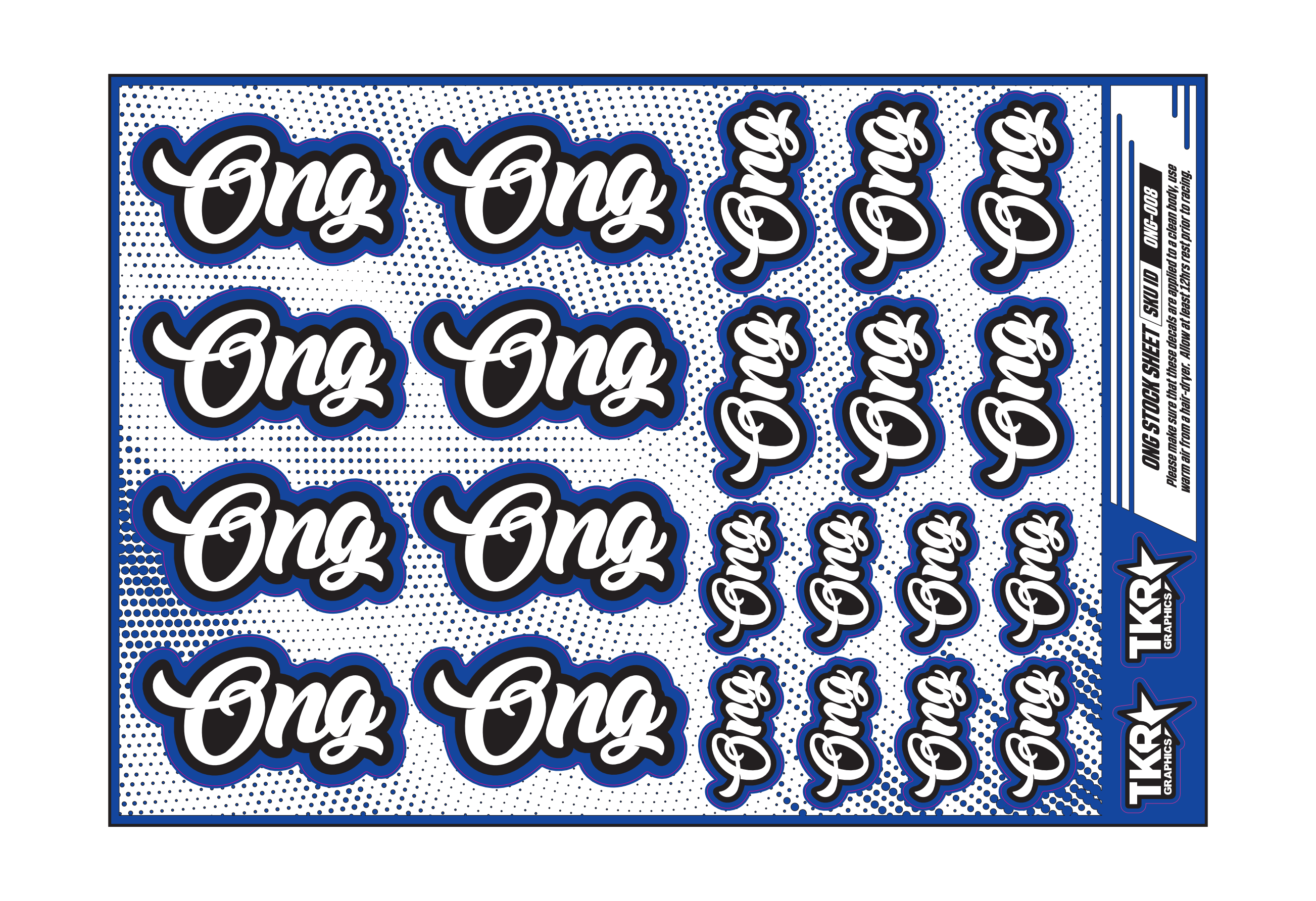 ONG A5 STOCK SHEET