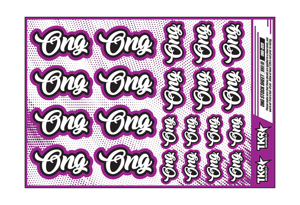 ONG A5 STOCK SHEET