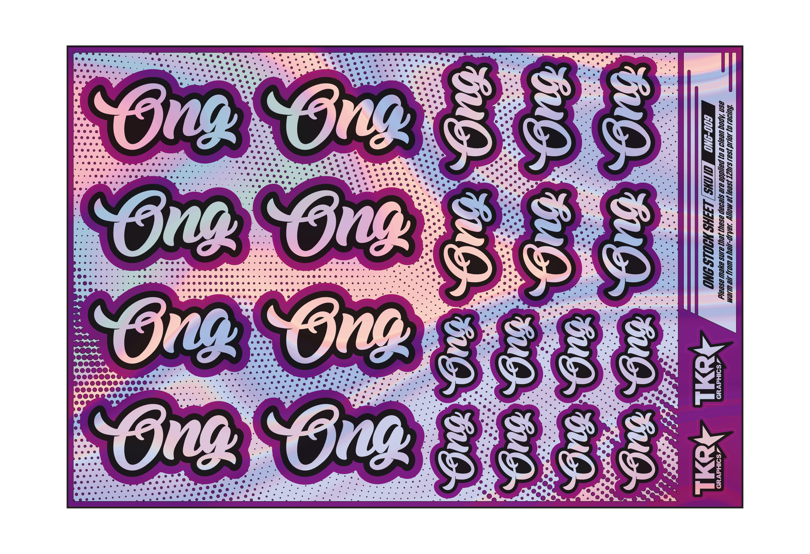 HOLOGRAPHIC ONG A5 STOCK SHEET
