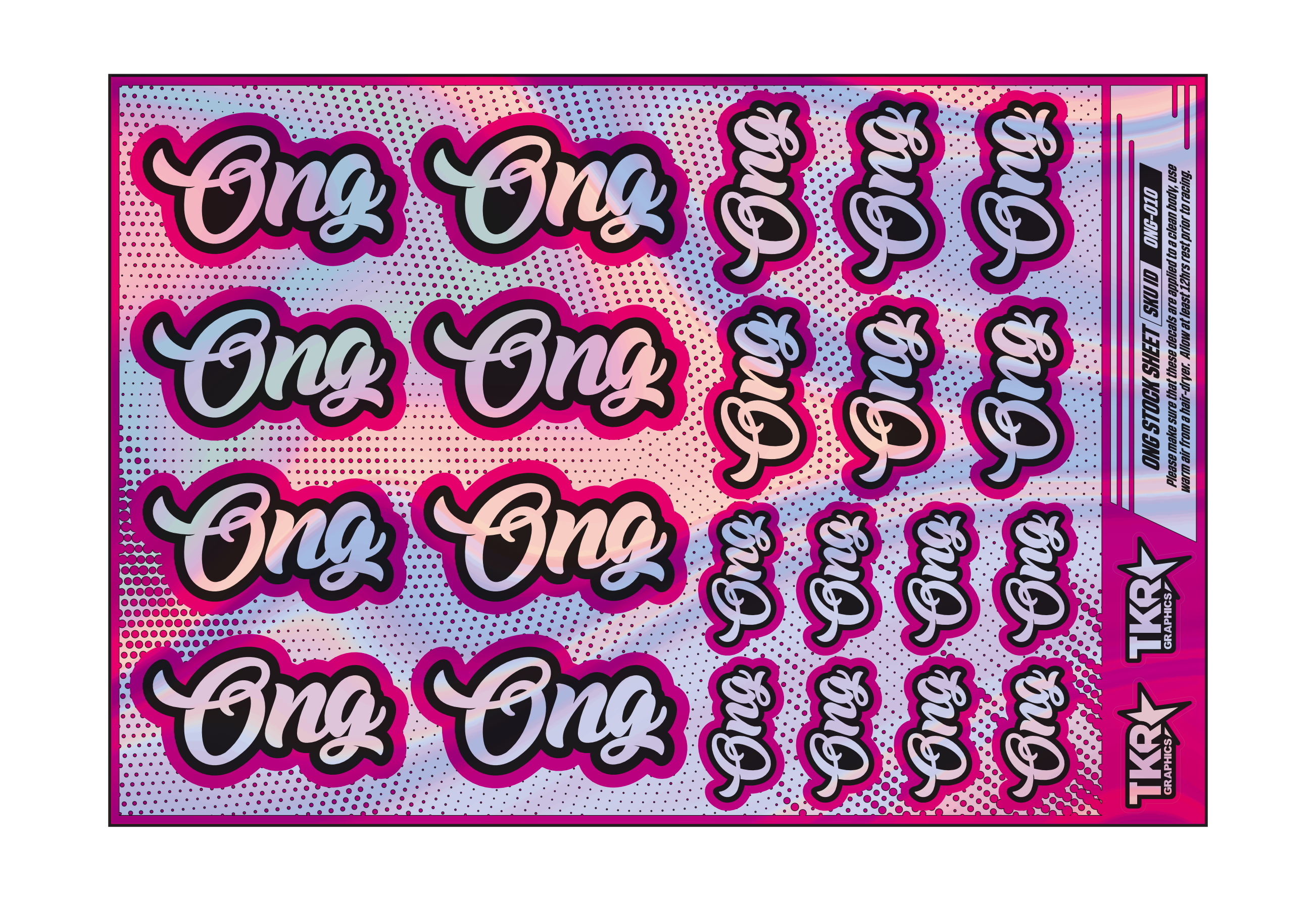 HOLOGRAPHIC ONG A5 STOCK SHEET