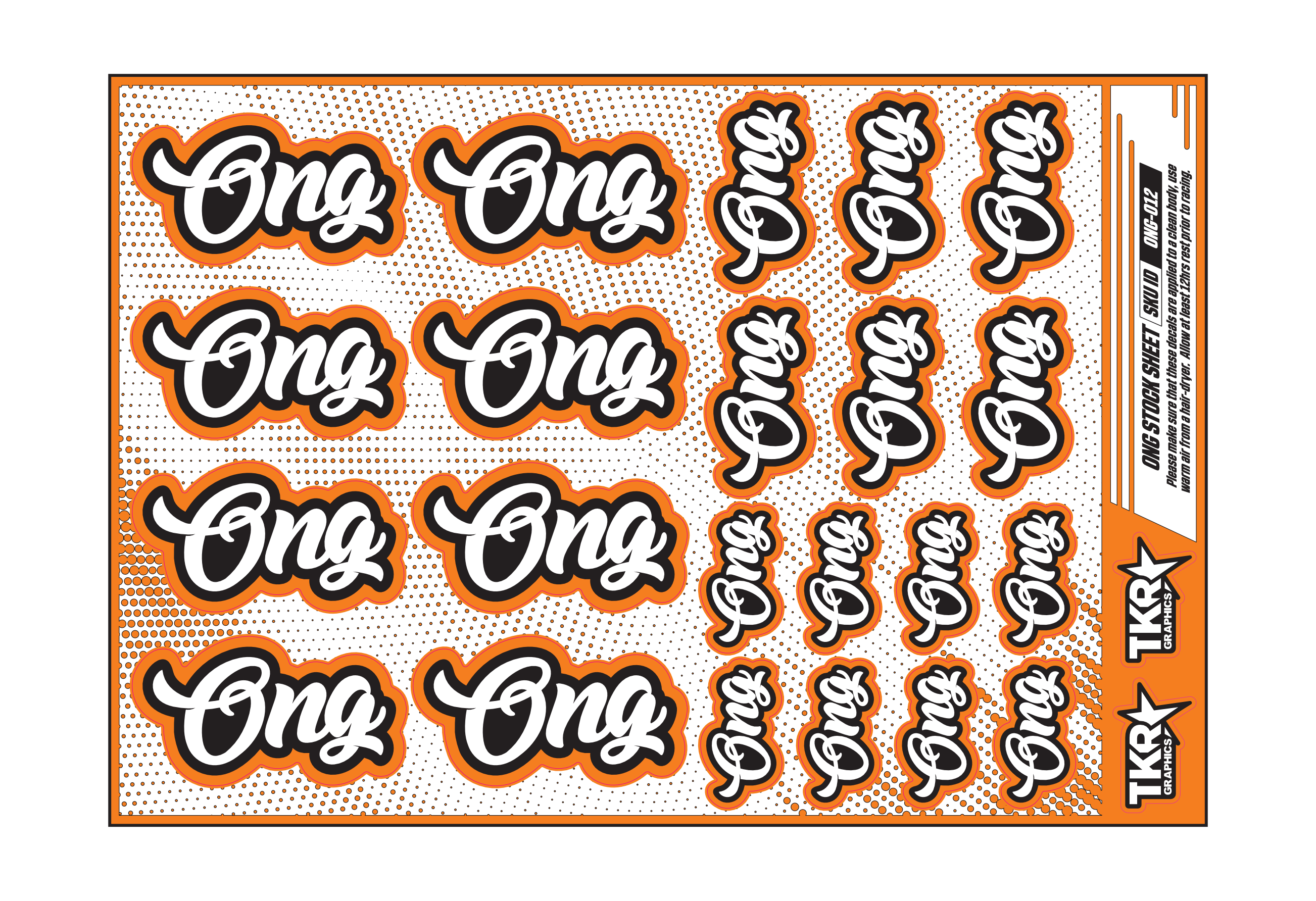 ONG A5 STOCK SHEET