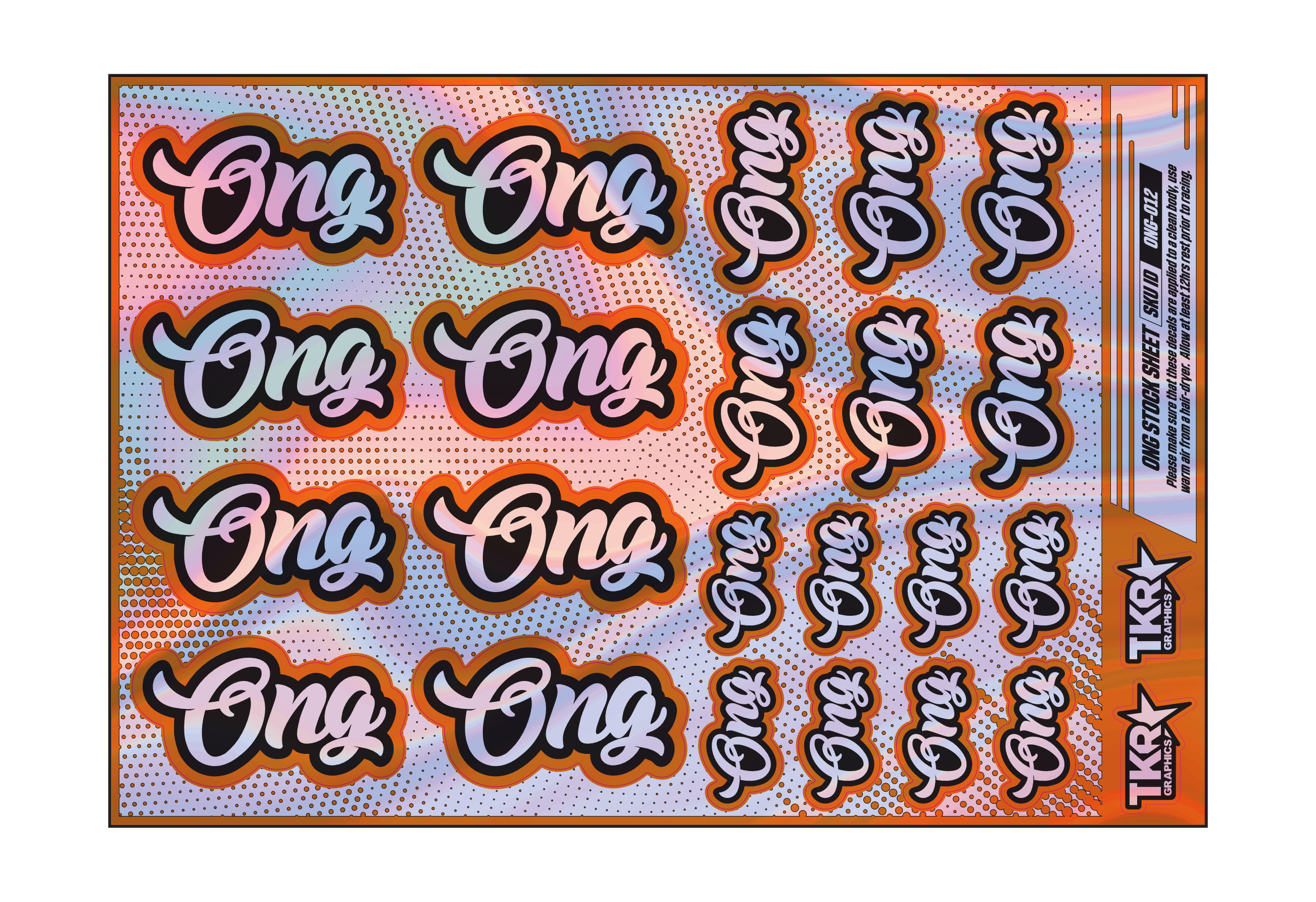 HOLOGRAPHIC ONG A5 STOCK SHEET