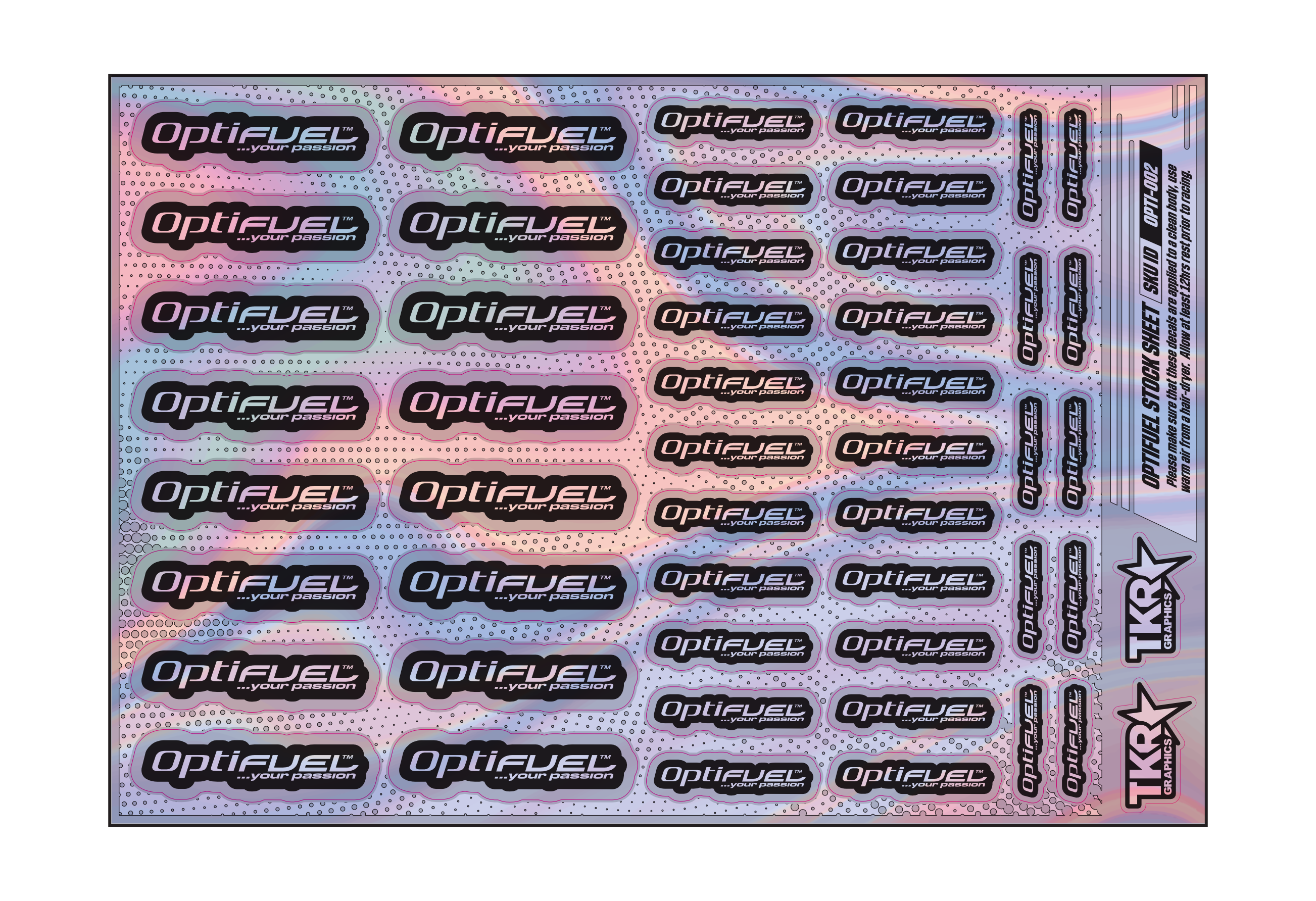HOLOGRAPHIC OPTIFUEL A5 STOCK SHEET